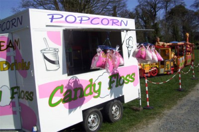 popcorn candy floss cart