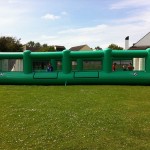 huge inflatable football pitch