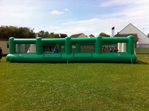 huge inflatable football pitch