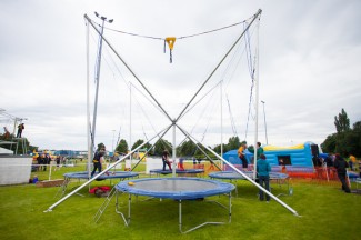 bungee trampoline funfair ride