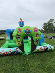 front view of Paw Patrol inflatable play zone