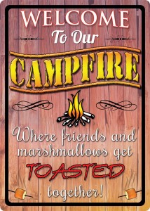 campfire sign for marshmallows