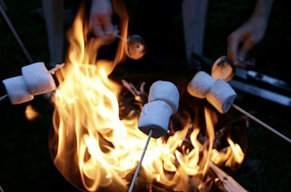 toasting marshmallows outdoor catering